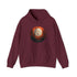 Halloween Harvest Moon - Graphic Hooded Sweatshirt Maroon
